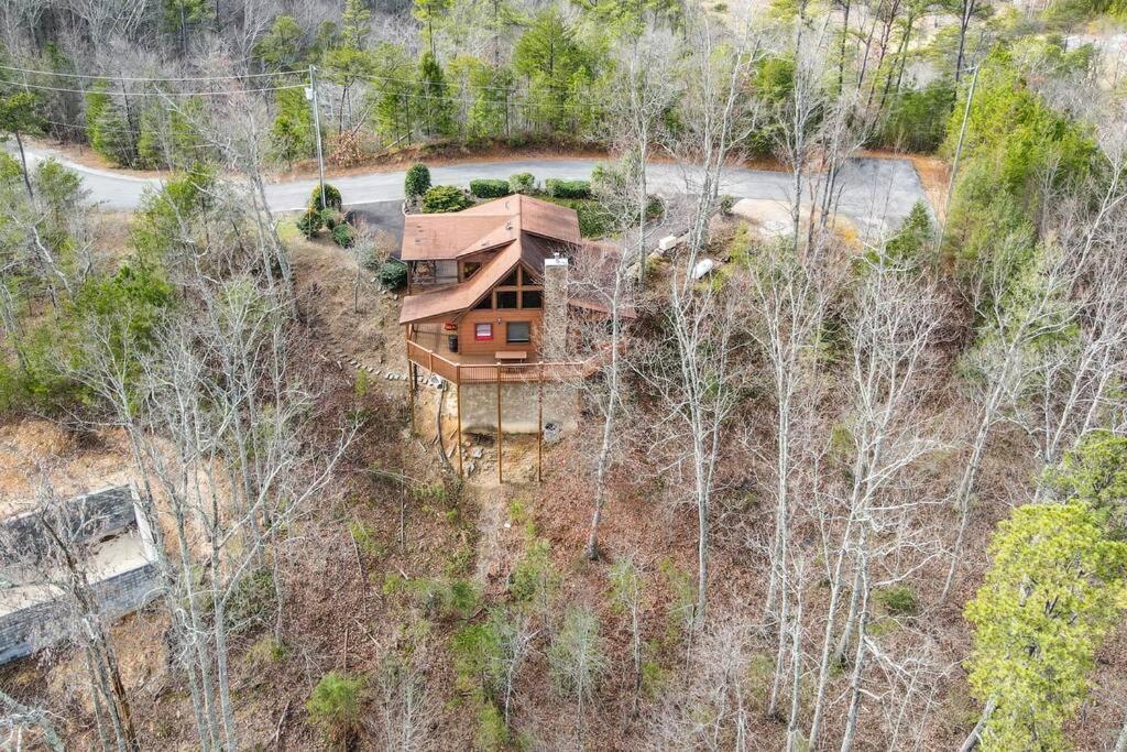 Over The Mountain - Smoky Mountain View Cabin セバービル エクステリア 写真