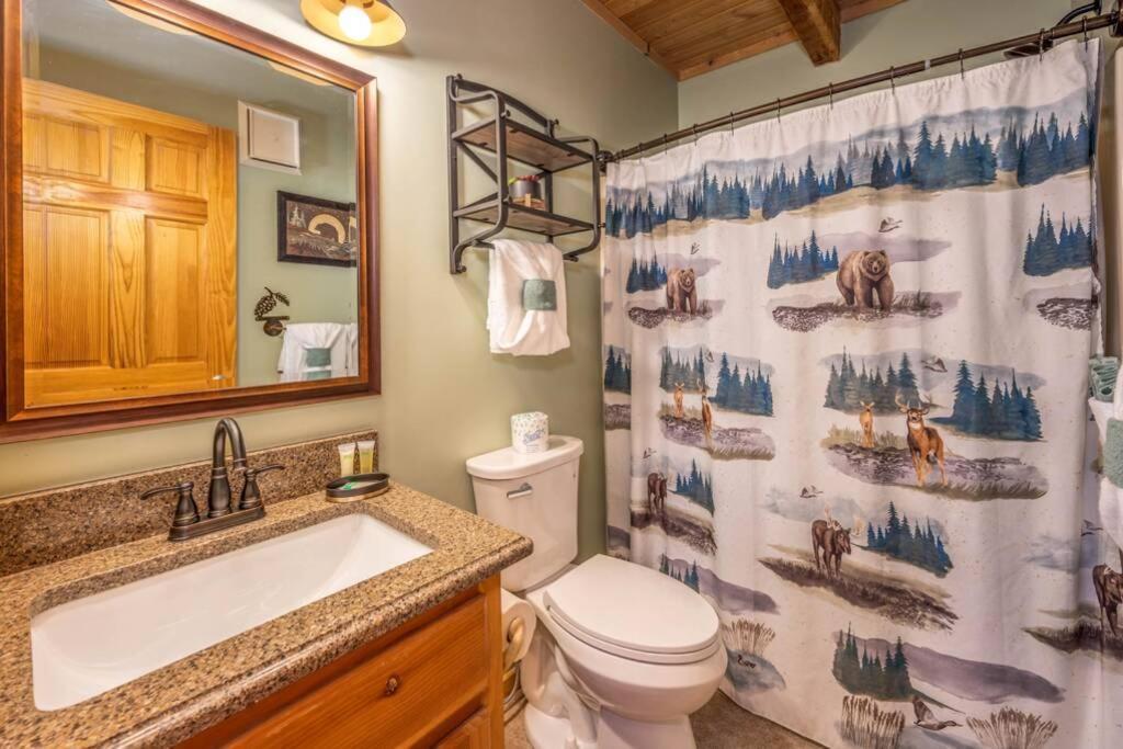 Over The Mountain - Smoky Mountain View Cabin セバービル エクステリア 写真